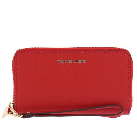 women michael kors red wallet|Michael Kors black wallet women's.